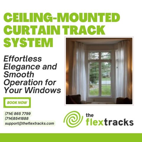 Ceiling Mounted Shower Curtain Track