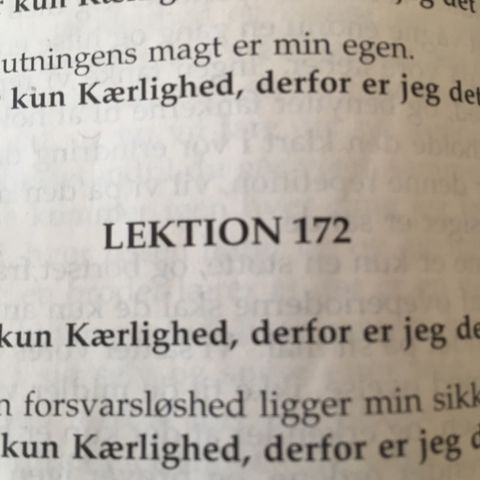 Lektion 172. Et kursus i mirakler.