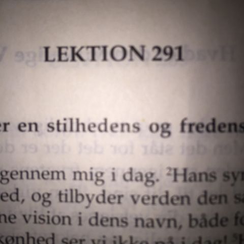 Lektion 291. Et kursus i mirakler.