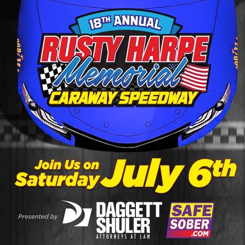 18th Annual #RustyHarpeMemorial presented by Daggett & Shuler Attorneys at Law from Caraway Speedway!! #WeAreCRN #CRNMotorsports