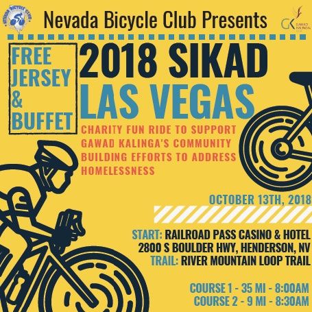 Sikad 2018 - Nevada Bicycle Club supports Gawad Kalinga