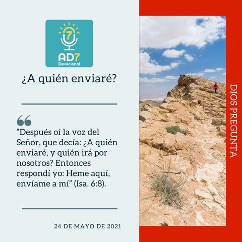 24 de mayo - ¿A quién enviaré? - Devocional de Jóvenes - Etiquetas Para Reflexionar