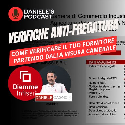 COME VERIFICARE IL TUO FORNITORE PARTENDO DALLA VISURA CAMERALE