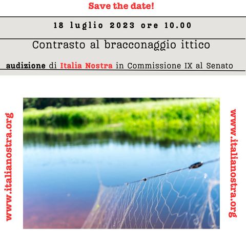Contrasto al bracconaggio ittico_ l_audizione di Italia Nostra in Commissione IX al Senato