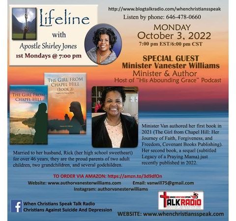 Lifeline with Apostle Shirley Jones and Special Guest Min. Vanester Williams