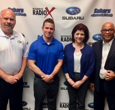 Eric Williamson & Lisa Ricker with WGTA a MeTV affliliate and DeWitte Thompson with Healthy Life and Fitness Consultants