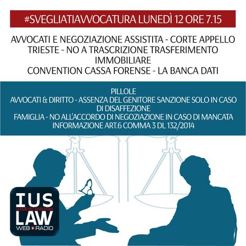 LUNEDÌ, 12  GIUGNO 2017 #SvegliatiAvvocatura - LIVE