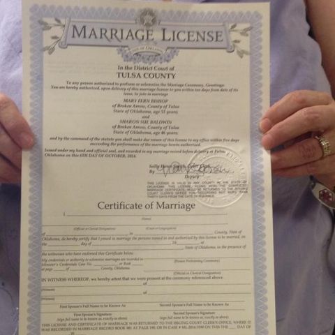 Same-sex Marriage Legal in Oklahoma