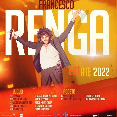 Francesco Renga ha annunciato la prima data del tour estivo, il 19 luglio al Ferrara Summer Festival. Parliamo, poi, della sua "Ci sarai".