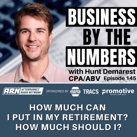 How Much Can I Put in My Retirement? How Much Should I? [E145] - Business By The Numbers