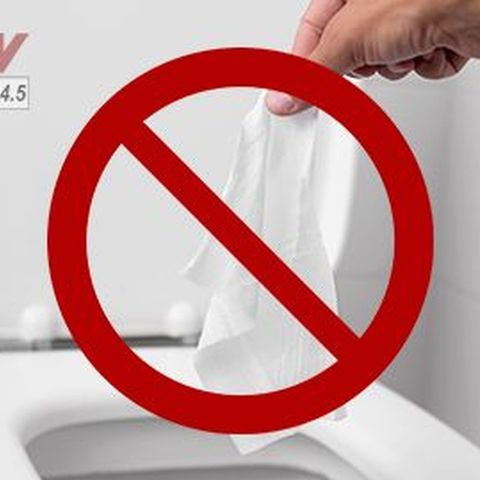 Don't flush wipes!