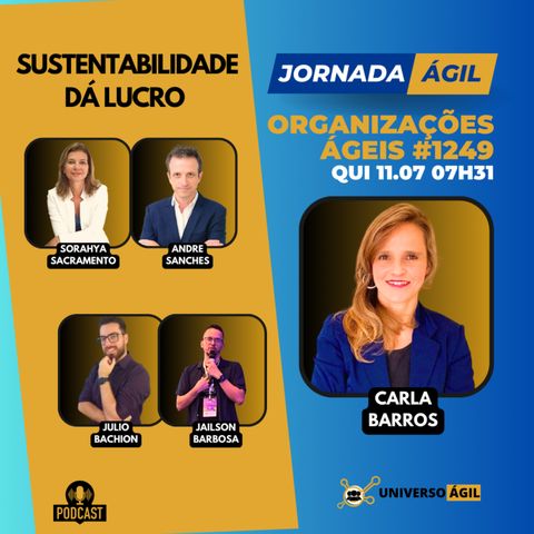#JornadaÁgil EP1249 #OrganizaçõesÁgeis Sustentabilidade dá lucro