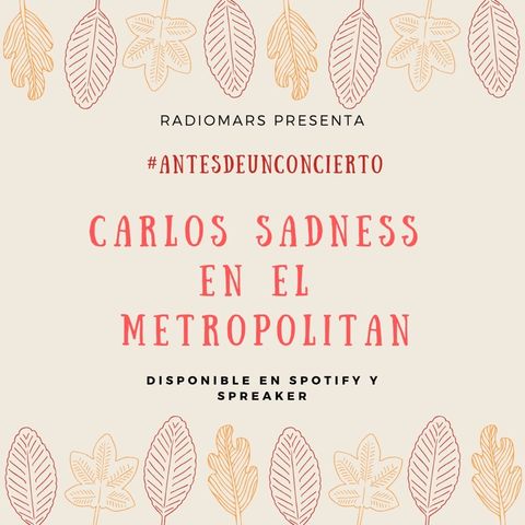 #AntesDeUnConcierto - Carlos Sadness en el Metropolitan