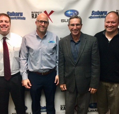 SIMON SAYS, LET'S TALK BUSINESS: Patrick Sutton of Milner, Inc.; Rob Otersen of SPATCO Energy Solutions; and Todd McCarty of WSI Marketing U