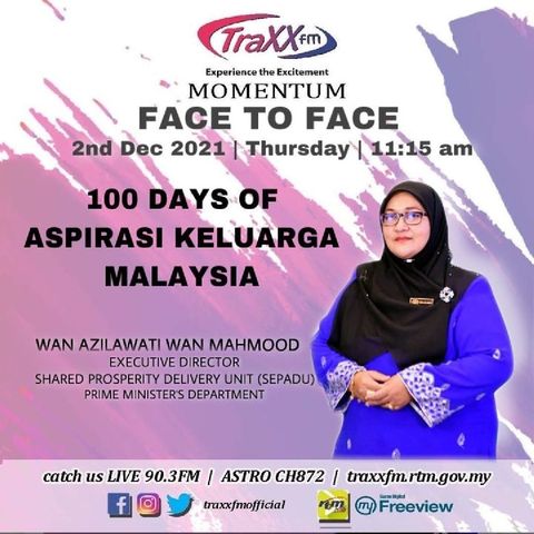 Face to Face | 100 Days of Aspirasi Keluarga Malaysia | 2nd December 2021 | 11:15 am