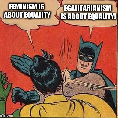 Feminism och jämställdhet är som äppel och stenar. RIP Den Kokta Grodan