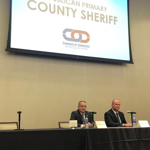 Brazos County Sheriff Republican candidates at B/CS chamber forum
