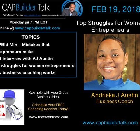 CAPBuilder Talk  - Top Struggles for Women Entrepreneurs