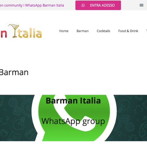 Barman Italia gruppo WhatsApp