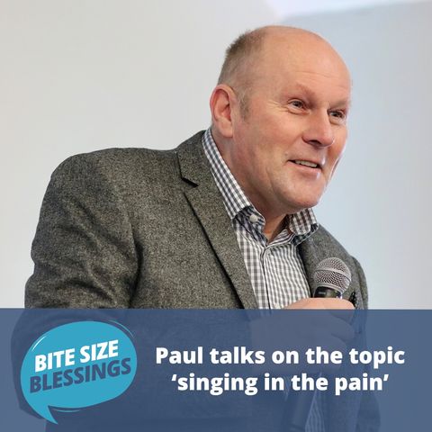 Paul talks on the topic 'singing in the pain'