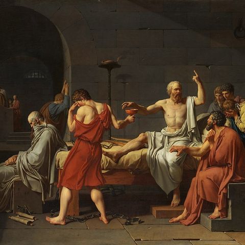 Socrates', the absurdity of his death sentence, and his paradoxical method of philosophising...