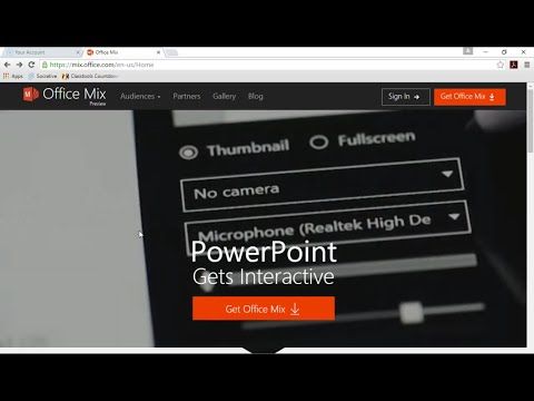 Office Mix Tutorial 2016 Microsoft PowerPoint tool