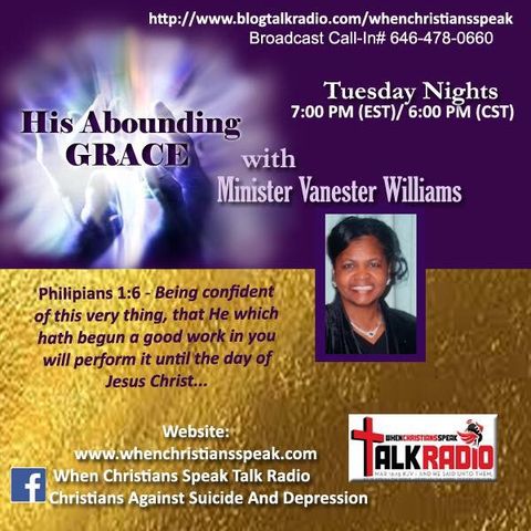 His Abounding Grace with Min. Van: Resting During Turbulent Times Part 1  tonight @ 7pm (EST)