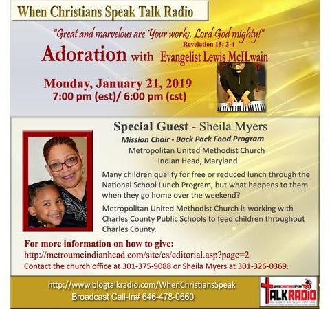 ADORATION with Evangelist Mac and Special Guest, Sheila Myers