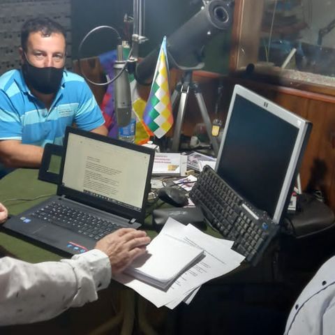 Candidatos a concejales Juan María Crespo y Daniel Prieto en la radio