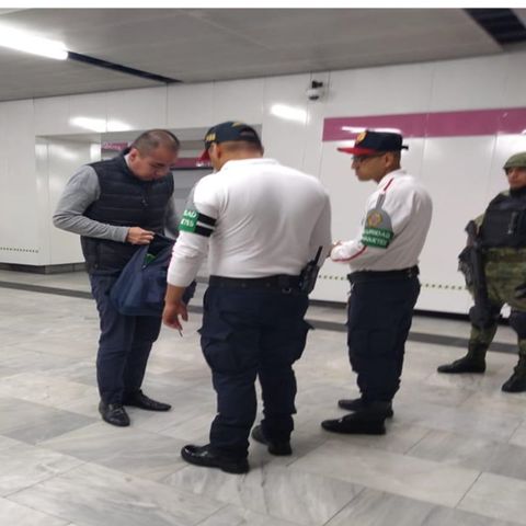 Guardia Nacional vigila estaciones del Metro