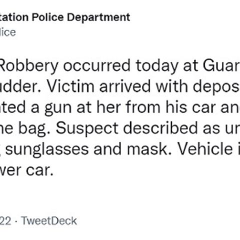 Armed robbery in the parking lot of a College Station office building