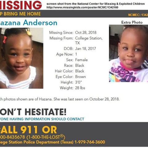 As the search continues for Hazana Anderson, the body of a young child is found.