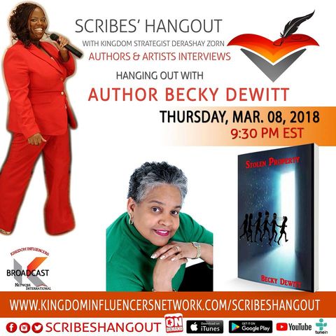 Scribes Hangout welcomes Becky Dewitt author of Stolen Property