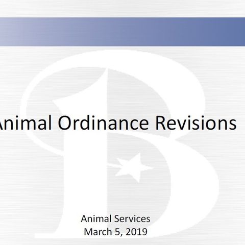 Bryan council expresses no opposition to proposed changes in animal control regulations