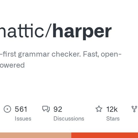 GitHub - Automattic/harper: Offline, privacy-first grammar checker. Fast, open-source, Rust-powered