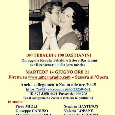 Tutto nel Mondo è Burla stasera all'Opera - 100 Bastianini - 100 Tebaldi