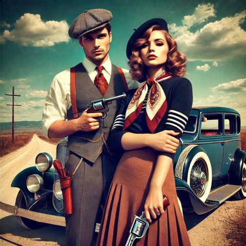 "This here's Miss Bonnie Parker. I'm Clyde Barrow. We rob banks."