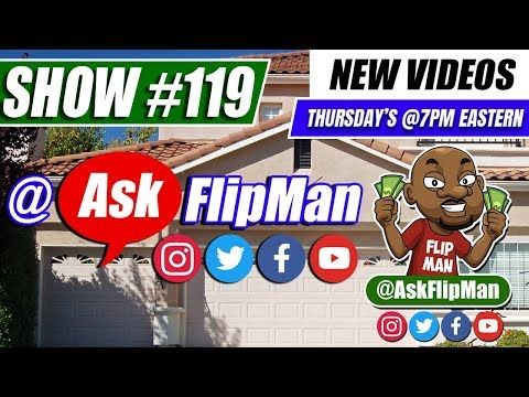 How to Wholesale Real Estate With No Money - Ask Flip Man You Live Show 119 [Flippinar]