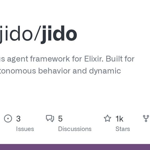 GitHub - agentjido/jido: 🤖 Autonomous agent framework for Elixir. Built ...