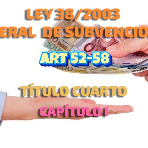 Art 52-58 del Título IV Cap I:  Ley 38/2003, General de Subvenciones