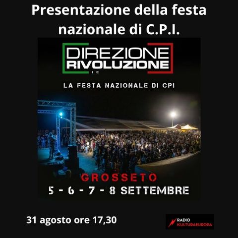 Presentazione della festa nazionale di C.P.I.