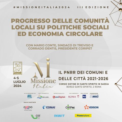 Progresso delle comunità su politiche sociali ed economia circolare con Mario Conte, Sindaco di Treviso e Corrado Dentis, Presidente Coripet