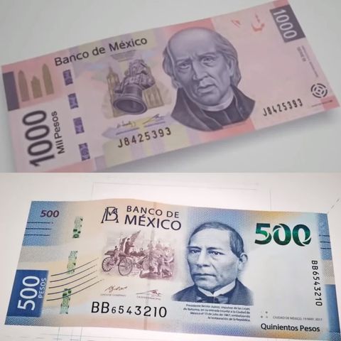 Billetes de 1000 y 500 pesos saldrían de circulación