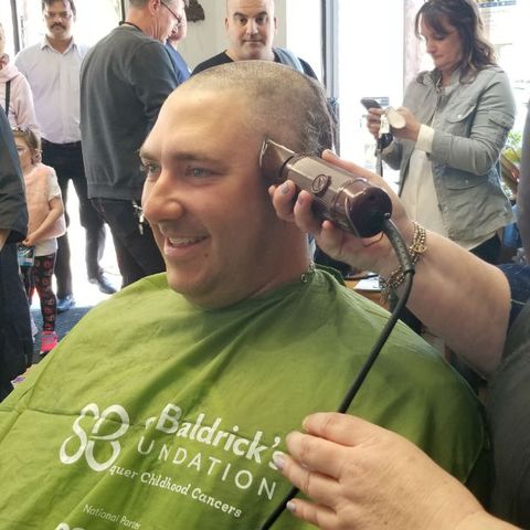 Quincy Police Go Bald For 3-Year-Old Battling Brain Cancer