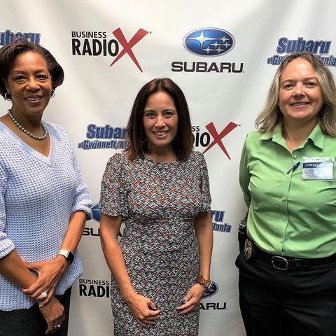 MOXIE AWARD WINNERS: Dr. Jann Joseph with Georgia Gwinnett College, Linnea Miller with Long Table and Gale Higginbotham with Gwinnett County