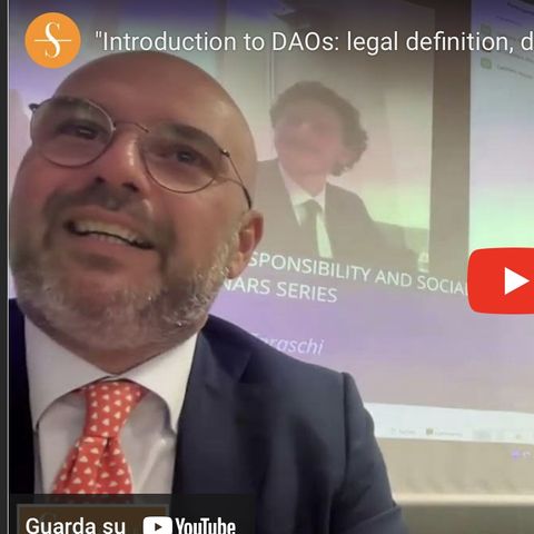 "Introduction to DAOs: legal definition, design and governance issues" di Matteo Taraschi