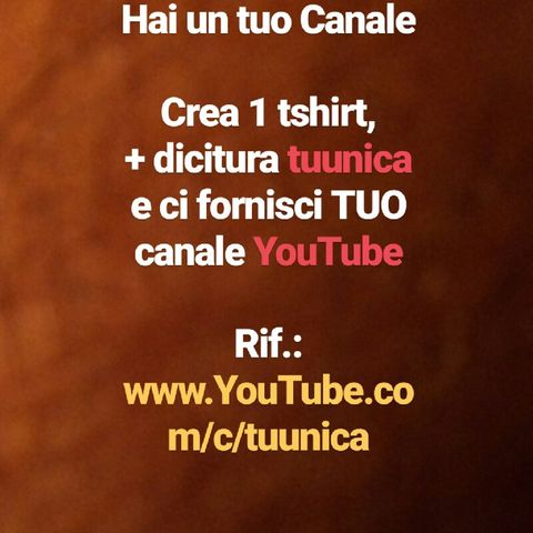 YouTubber? Progetto Tuunica