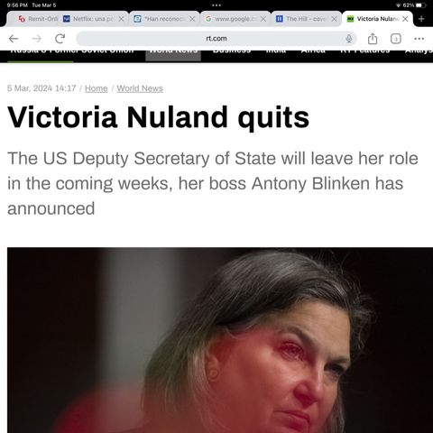 USA URGENTE:  Victoria Nuland, la carnicera de Washington se va!