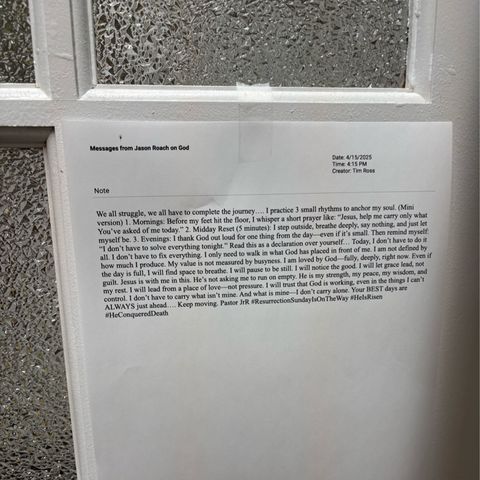 Well Done Statement Daily Prayer Rythms