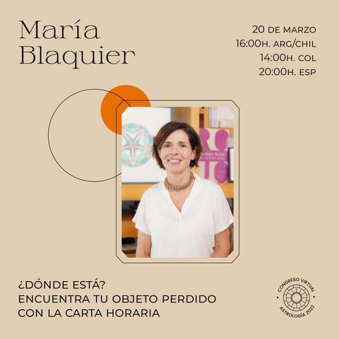 María Blaquier Donde está Encuentra tu objeto perdido con la carta horaria